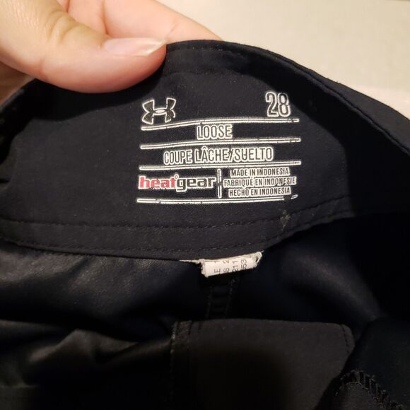 Under Armour Shorts Mens Medium Black Blue  Swim Trunks Drawstring Size 28 - Picture 5 of 8